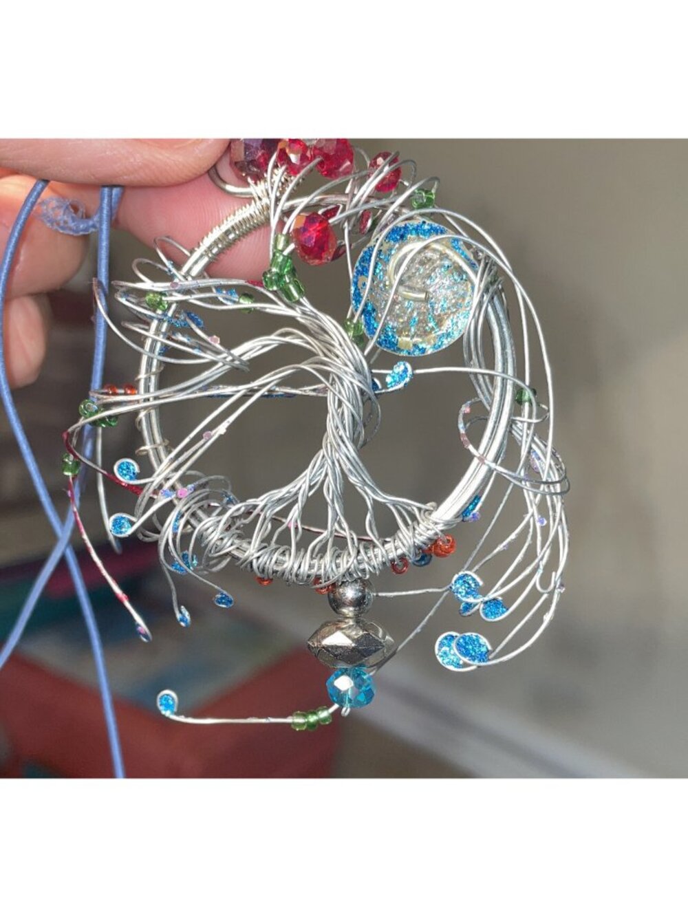 TREE OF LIFE NECKLACE/PENDANT/window Decor Beautiful Stones Handmade Tennessee